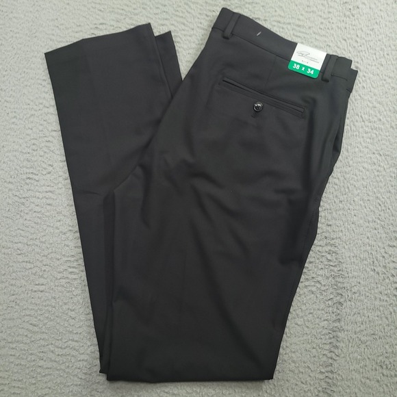 Greg Norman ML75‎ Black Dress Pants Mens 38x34 (39x34) Golf Performance NWT - Picture 1 of 10